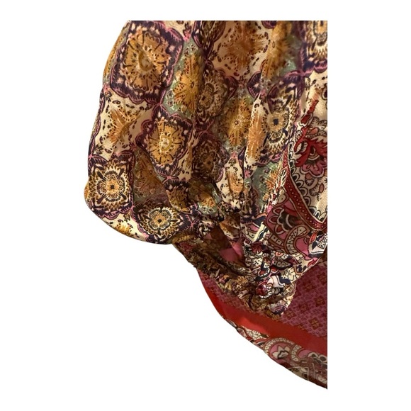 NWT Aakaa Boho Floral/Tribal Print Blouse - Picture 4 of 12